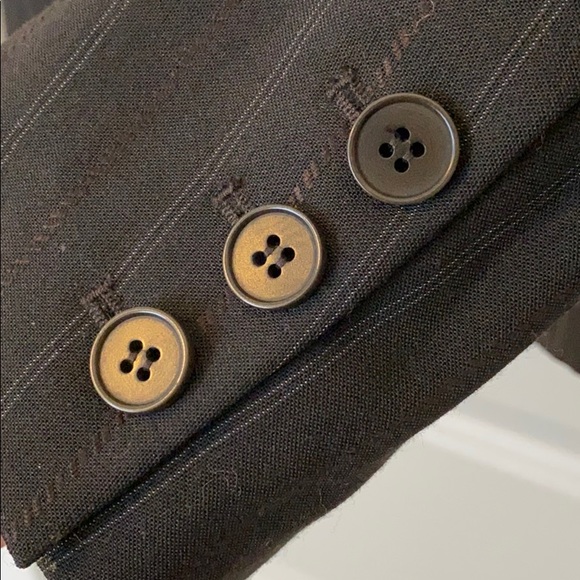 Black Pinstriped Theory Blazer - Picture 3 of 7